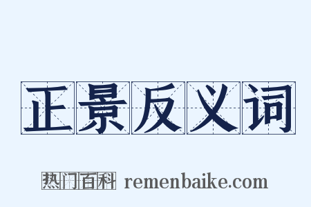 正景反义词是什么意思的图片